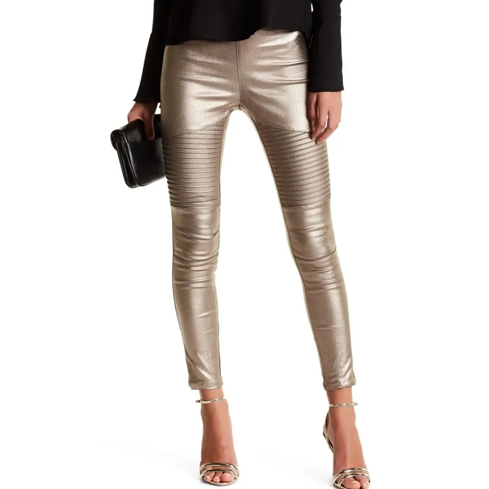 Ooberswank gold moto legging large